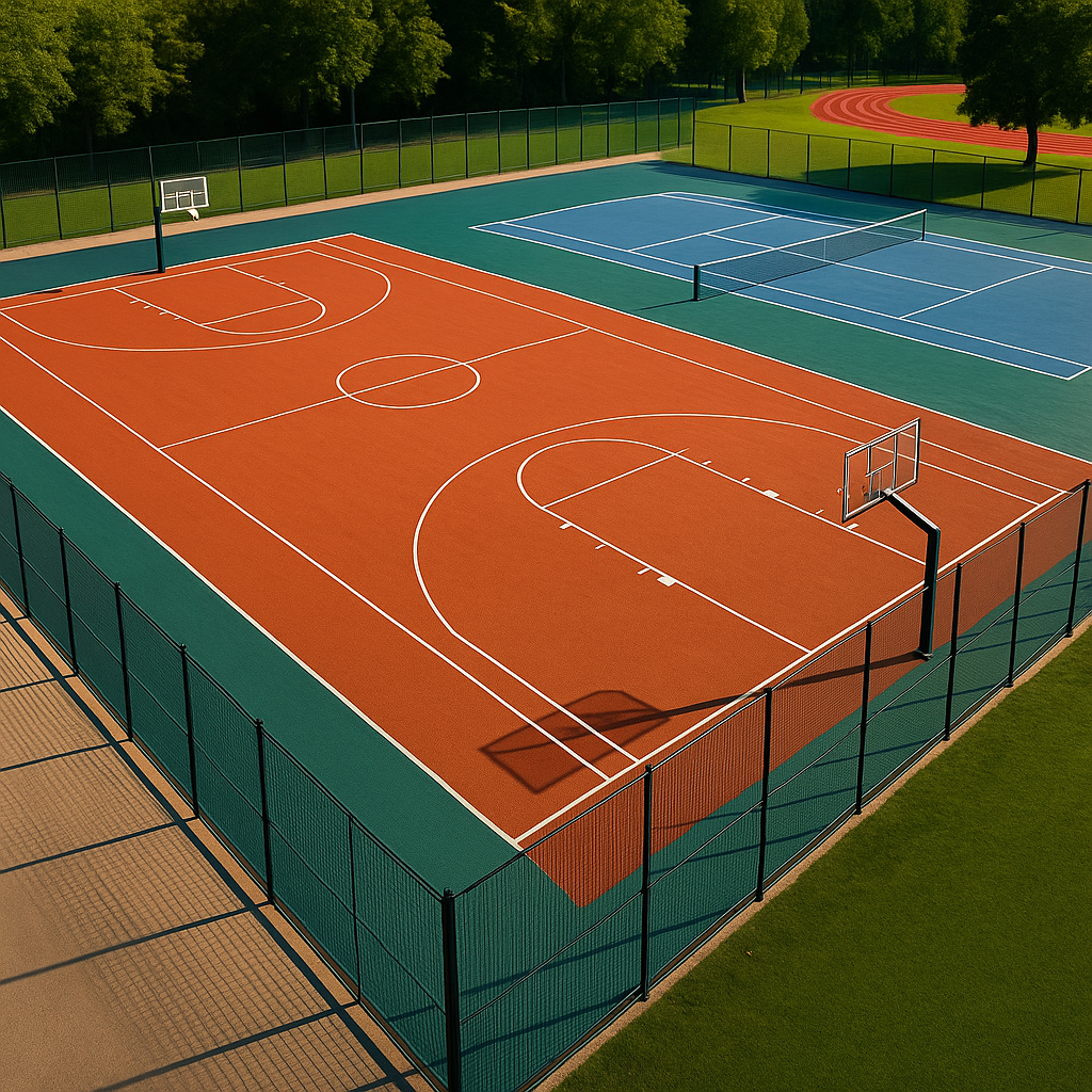 Acrylic court installation
